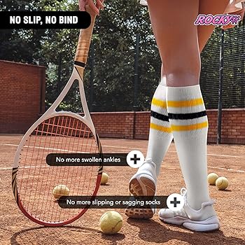 Amazon | ロッキーAmericanストライプチューブソックスユニ
